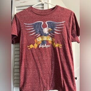 Wrangler Men's Heather Red Eagle Graphic Tee